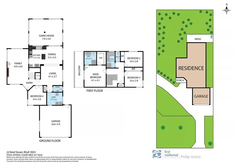 Floorplan of Homely house listing, 22 Reid Street, Rhyll VIC 3923