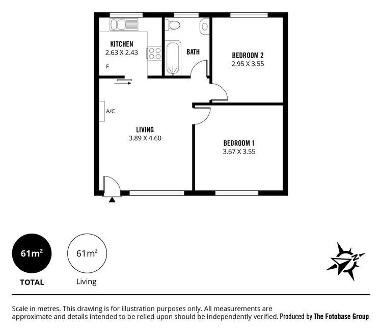 Floorplan of Homely unit listing, 6/23 Germein Street, Semaphore SA 5019