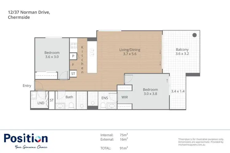 Floorplan of Homely apartment listing, 12/37 Norman Drive, Chermside QLD 4032