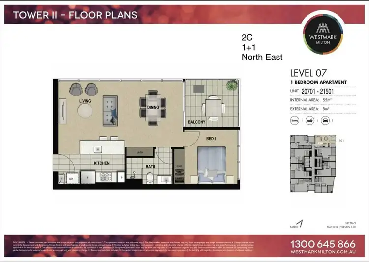 Floorplan of Homely apartment listing, 21001/22-36 Railway Terrace, Milton QLD 4064