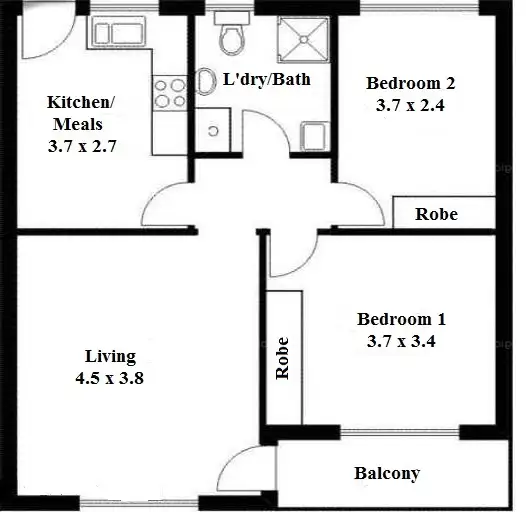 Floorplan of Homely unit listing, 5/249 Cross Road, Cumberland Park SA 5041