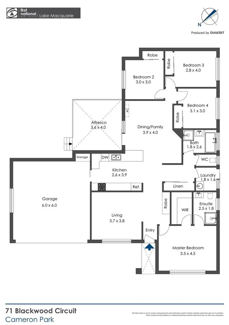 Floorplan of Homely house listing, 71 Blackwood Circuit, Cameron Park NSW 2285