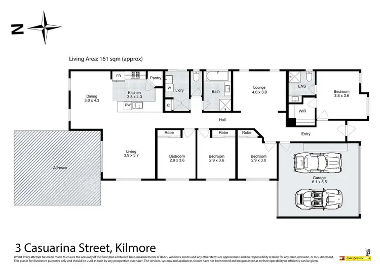 Floorplan of Homely house listing, 3 Casuarina Street, Kilmore VIC 3764
