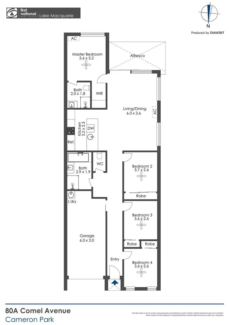 Floorplan of Homely house listing, 80A Comel Avenue, Cameron Park NSW 2285