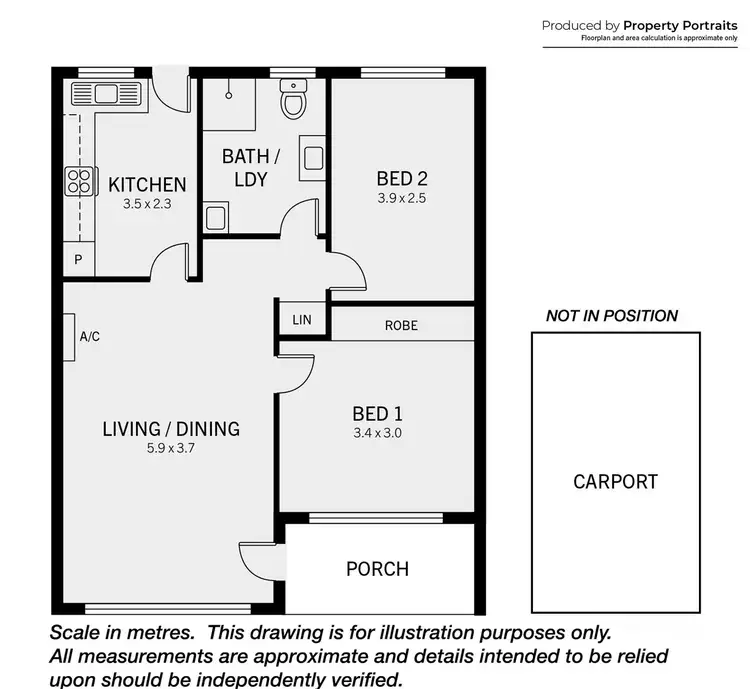 Floorplan of Homely unit listing, 7/116 Lipsett Terrace, Brooklyn Park SA 5032
