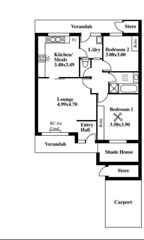 Floorplan of Homely unit listing, 4/16 Finniss Street, Marion SA 5043