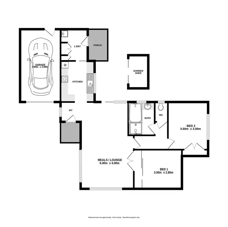 Floorplan of Homely unit listing, 2/1 Eltham Court, Wodonga VIC 3690