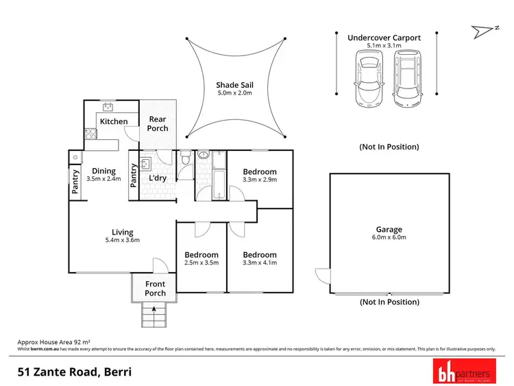 Floorplan of Homely house listing, 51 Zante Road, Berri SA 5343