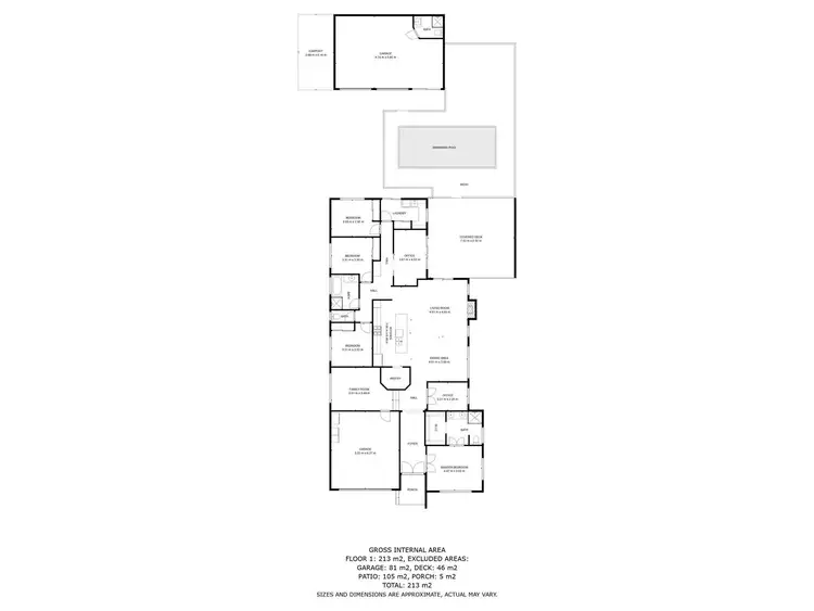 Floorplan of Homely house listing, 13 Kestrel Circuit, Wodonga VIC 3690