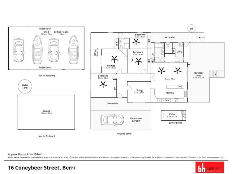 Floorplan of Homely house listing, 16 Coneybeer Street, Berri SA 5343