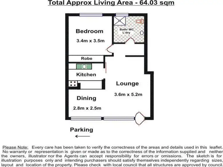 Floorplan of Homely unit listing, 3/21 Moorhouse Avenue, Myrtle Bank SA 5064