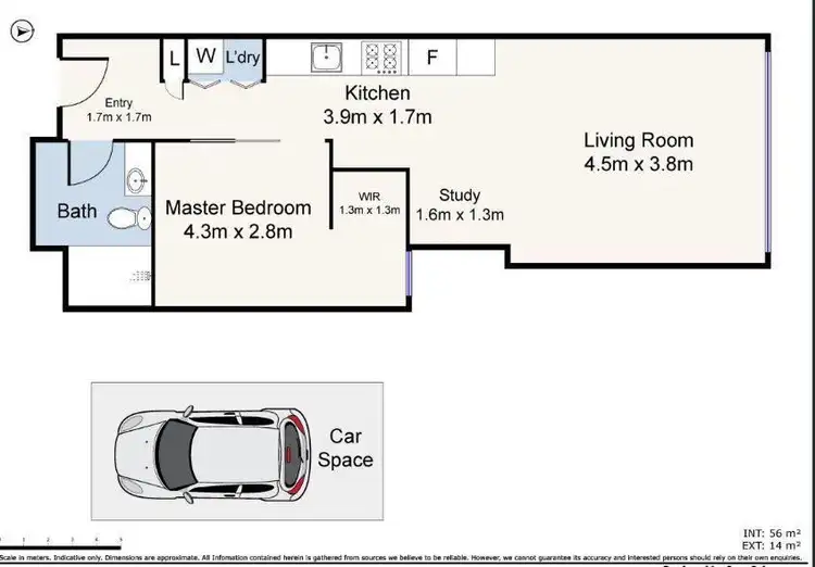 Floorplan of Homely apartment listing, 202/66 Manning Street, South Brisbane QLD 4101