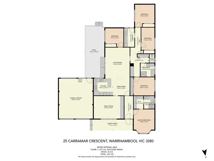 Floorplan of Homely house listing, 25 Carramar Crescent, Warrnambool VIC 3280