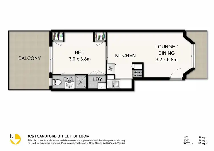 Floorplan of Homely apartment listing, 109/2 Gailey Road, St Lucia QLD 4067