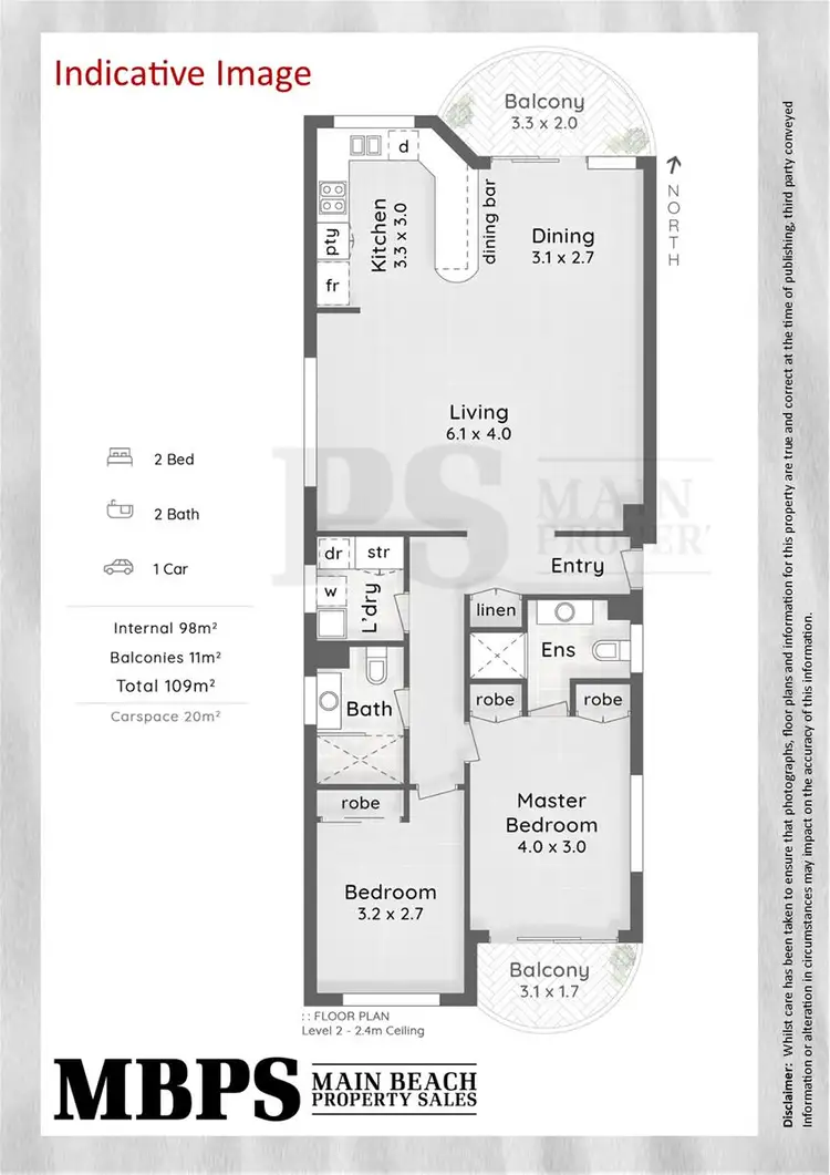 Floorplan of Homely apartment listing, 15/22 Woodroffe Avenue, Main Beach QLD 4217