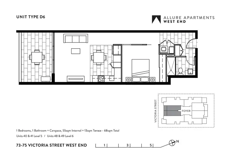 Floorplan of Homely apartment listing, 48/73-75 Victoria Street, West End QLD 4101