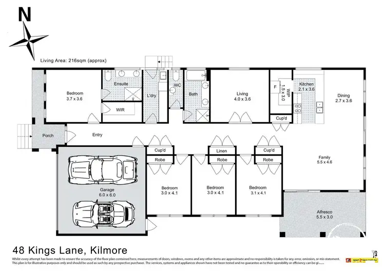Floorplan of Homely house listing, 48 Kings Lane, Kilmore VIC 3764