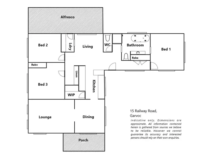 Floorplan of Homely house listing, 15 Railway Road, Garvoc VIC 3265