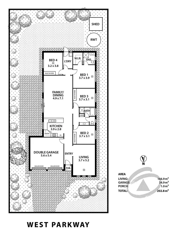 Floorplan of Homely house listing, 4 West Parkway, Mount Barker SA 5251