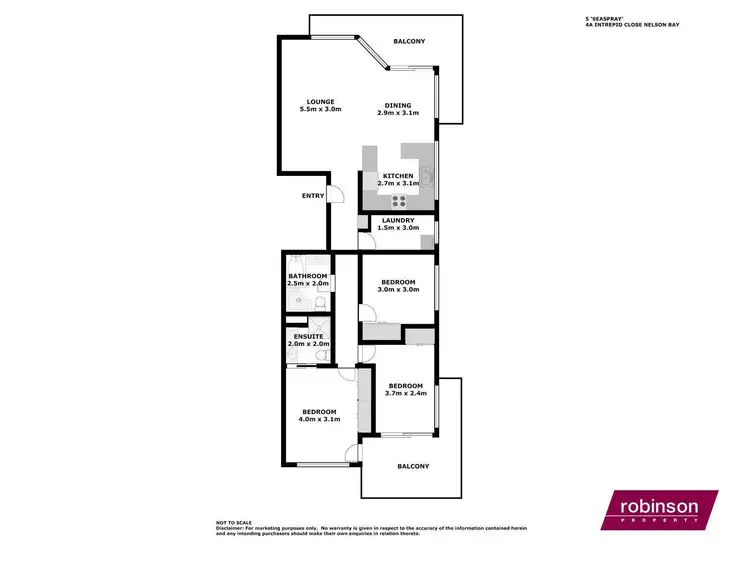 Floorplan of Homely unit listing, 5/4a Intrepid Close, Nelson Bay NSW 2315