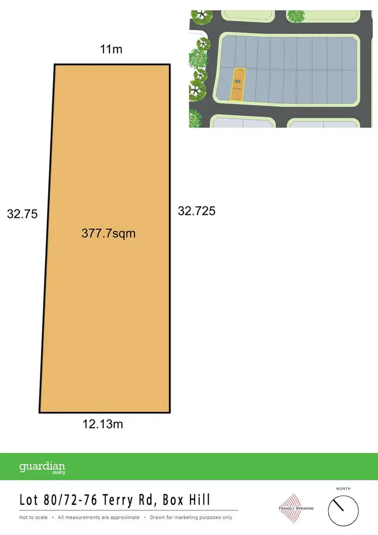 Floorplan of Homely land listing, Lot 80, 72-76 Terry Road, Box Hill NSW 2765