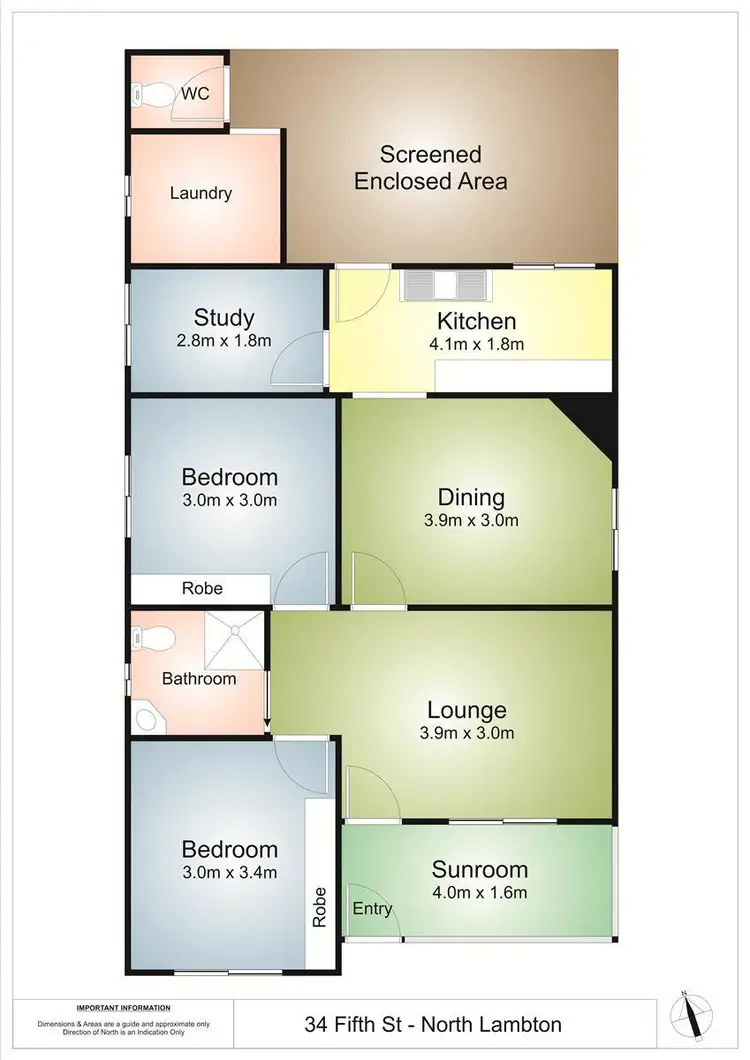 Floorplan of Homely house listing, 34 Fifth Street, North Lambton NSW 2299