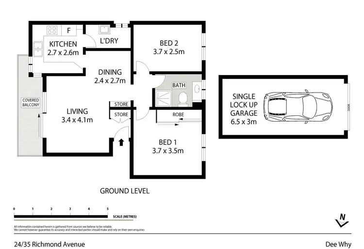 Floorplan of Homely unit listing, 24/35 Richmond Avenue, Dee Why NSW 2099