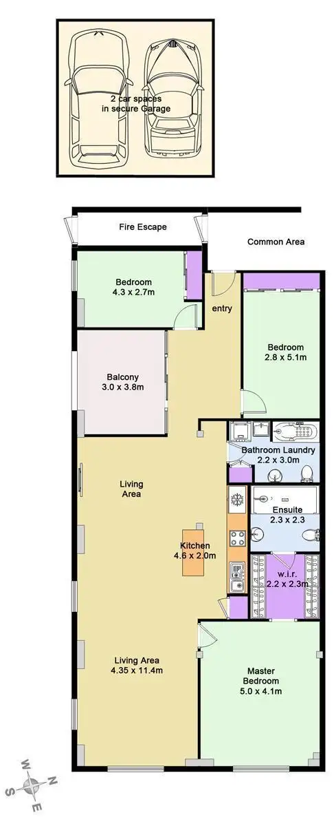 Floorplan of Homely apartment listing, 107/14 Milford Street, Islington NSW 2296