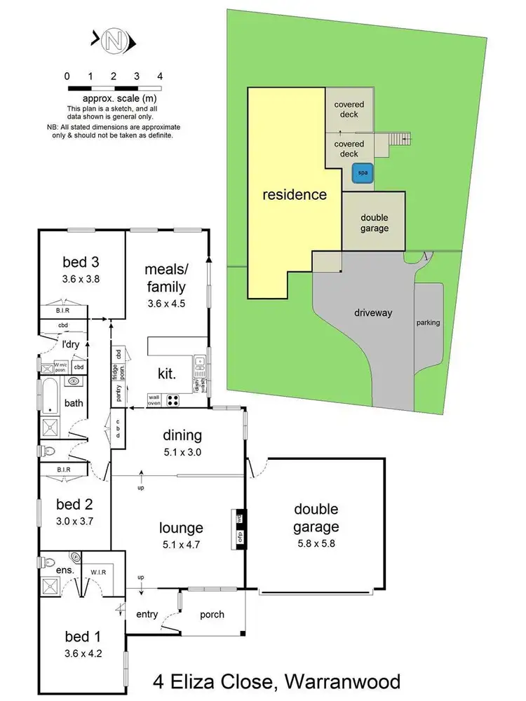 Floorplan of Homely house listing, 4 Eliza Close, Warranwood VIC 3134