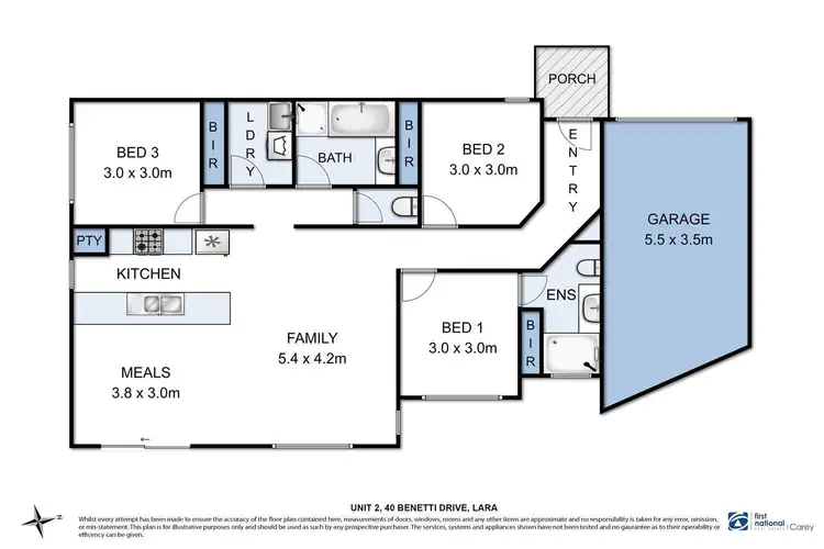 Floorplan of Homely unit listing, 2/40 Benetti Drive, Lara VIC 3212