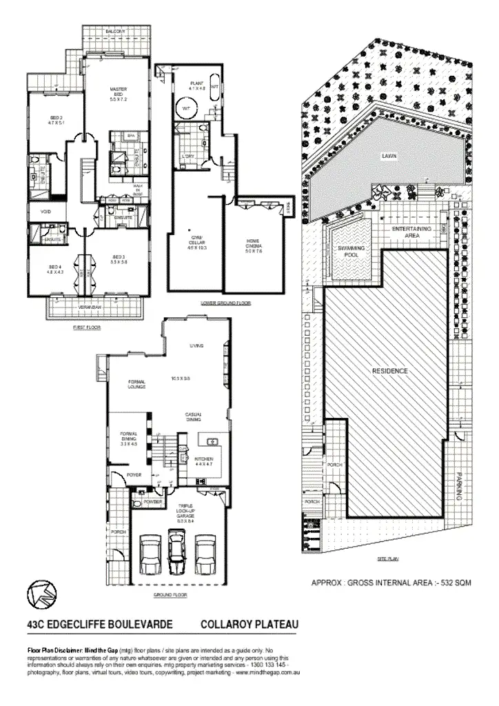 Floorplan of Homely house listing, 43C Edgecliffe Boulevarde, Collaroy NSW 2097