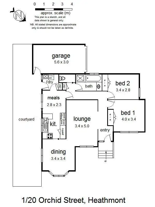 Floorplan of Homely unit listing, 1/20 Orchid Street, Heathmont VIC 3135