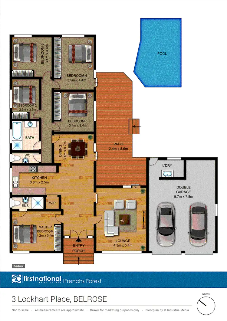 Floorplan of Homely house listing, 3 Lockhart Place, Belrose NSW 2085