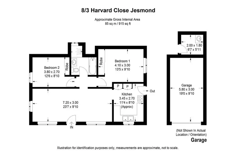 Floorplan of Homely unit listing, 8/3 Harvard Street, Jesmond NSW 2299