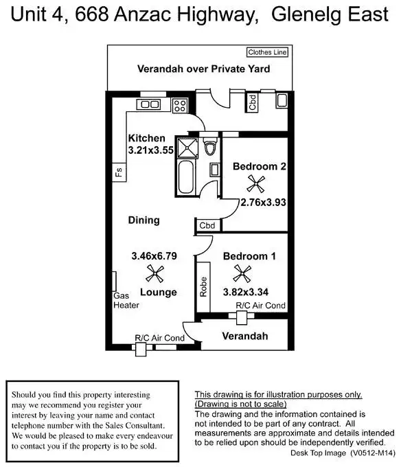 Floorplan of Homely unit listing, 4/668 Anzac Highway, Glenelg East SA 5045