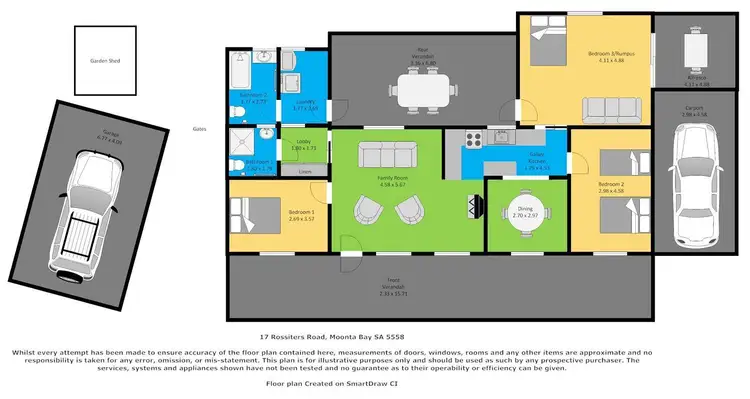 Floorplan of Homely house listing, 17 Rossiters Road, Moonta Bay SA 5558