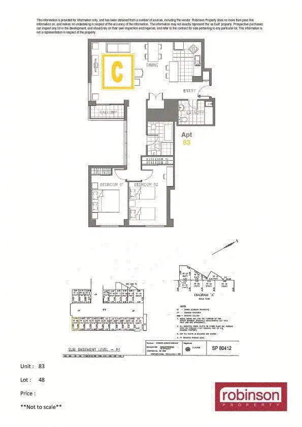 Floorplan of Homely apartment listing, 83/741 Hunter Street, Newcastle West NSW 2302