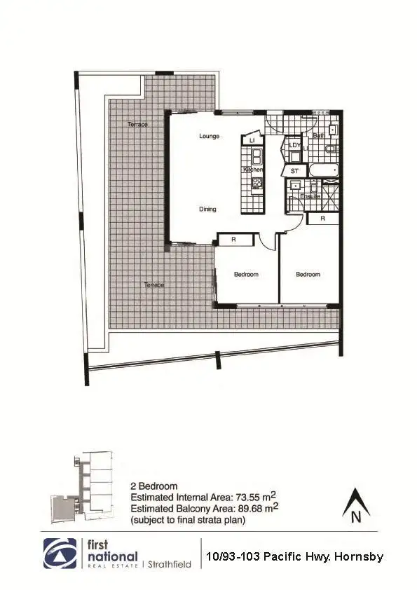 Floorplan of Homely apartment listing, 10/93-103 Pacific Highway, Hornsby NSW 2077