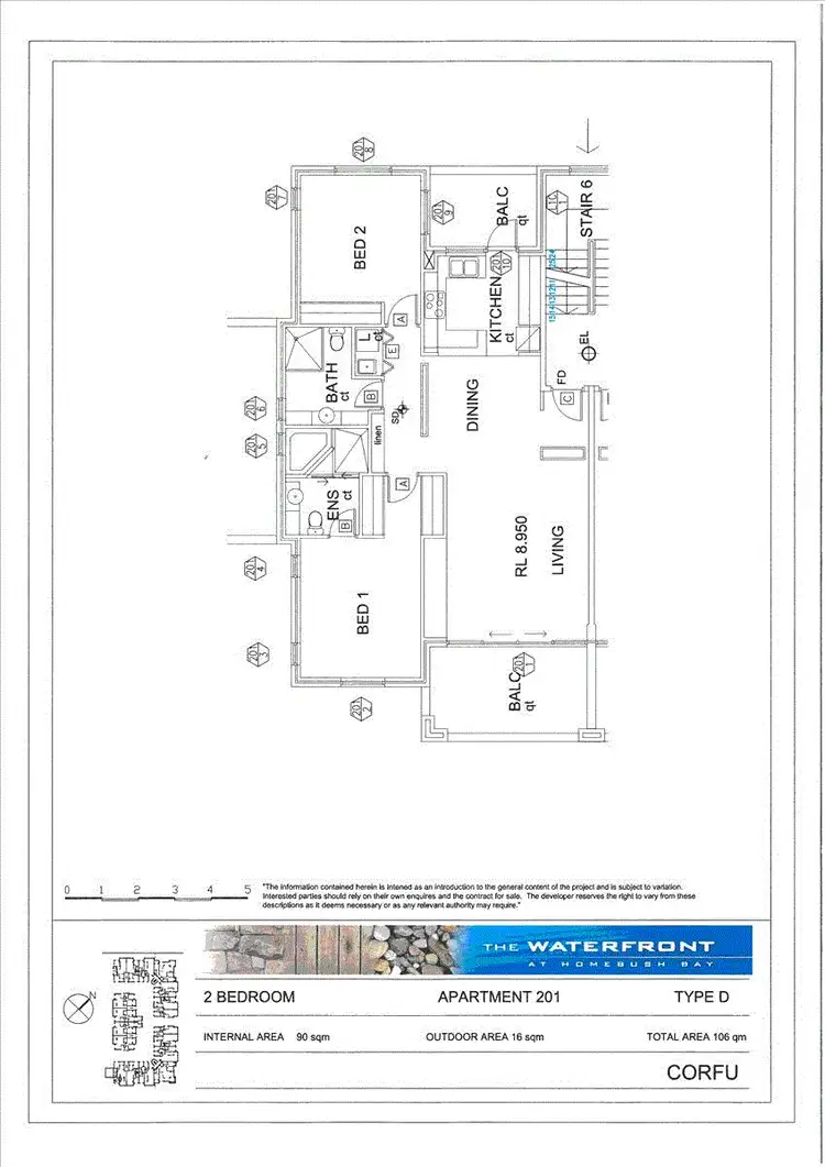 Floorplan of Homely apartment listing, Corfu 201/5 Stromboli Strait, Wentworth Point NSW 2127