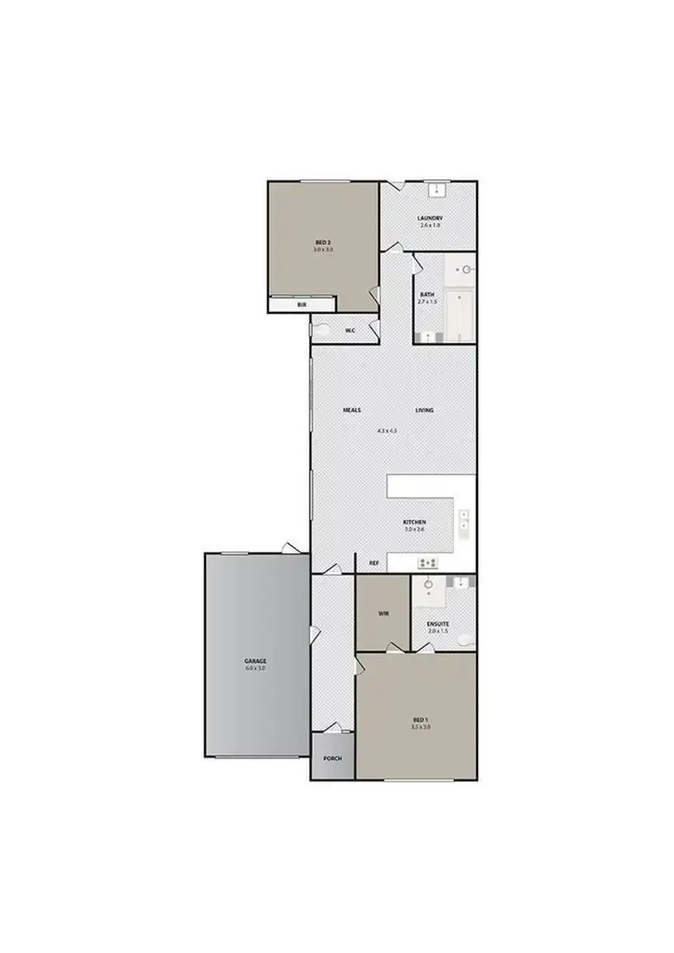 Floorplan of Homely unit listing, 1/11 Indwe Street, West Footscray VIC 3012