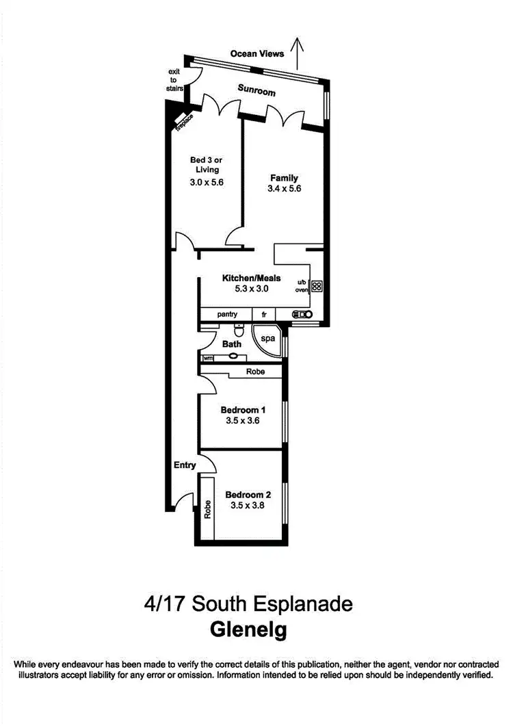 Floorplan of Homely apartment listing, 4/17 South Esplanade, Glenelg SA 5045