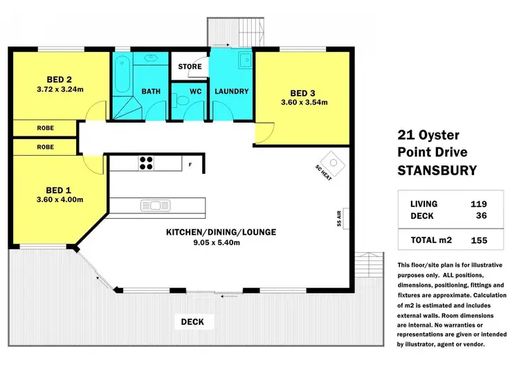 Floorplan of Homely house listing, 21 Oyster Point Drive, Stansbury SA 5582