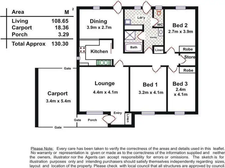 Floorplan of Homely house listing, 1 Bogart Court, Christie Downs SA 5164