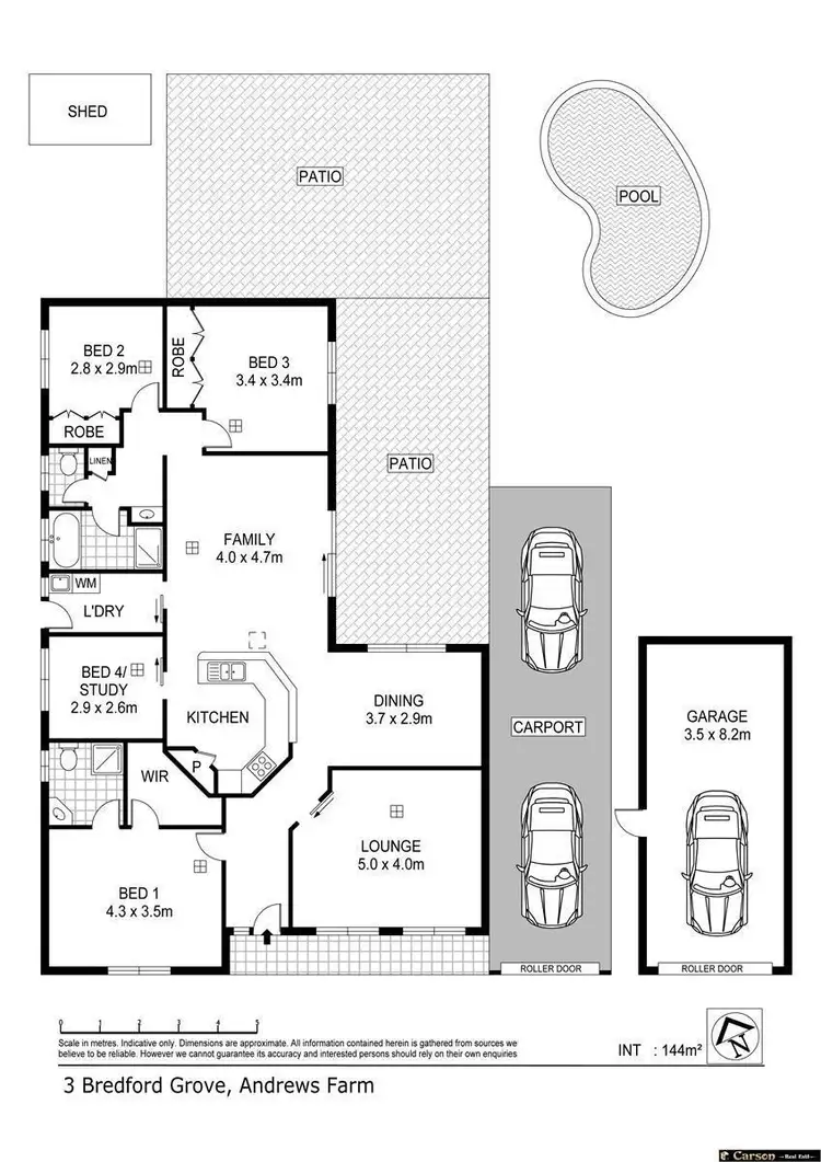 Floorplan of Homely house listing, 3 Bredford Grove, Andrews Farm SA 5114