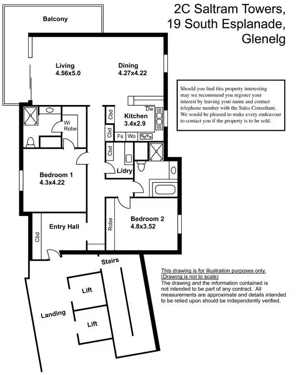 Floorplan of Homely apartment listing, 2C 19-20 South Esplanade, Glenelg SA 5045