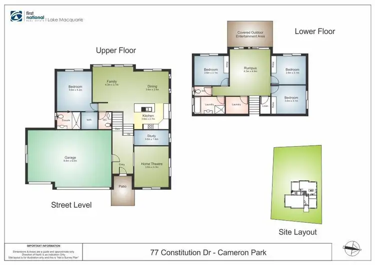 Floorplan of Homely house listing, 77 Constitution Drive, Cameron Park NSW 2285