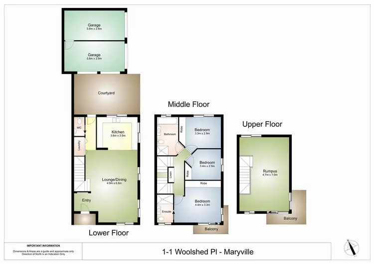 Floorplan of Homely unit listing, 1/1 Woolshed Place, Maryville NSW 2293