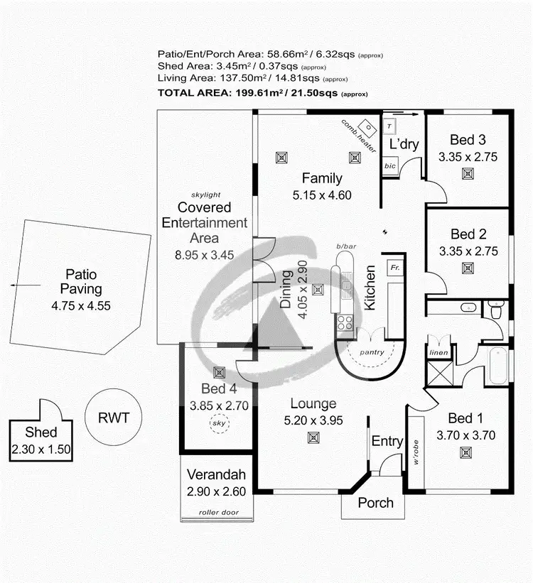 Floorplan of Homely house listing, 36 Michelmore Drive, Meadows SA 5201