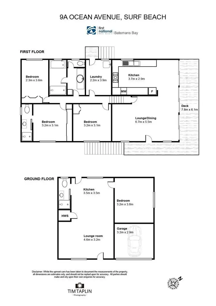 Floorplan of Homely house listing, 9A Ocean Avenue, Surf Beach NSW 2536