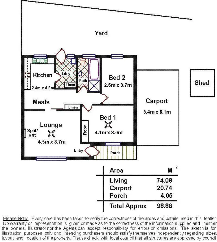 Floorplan of Homely unit listing, 2/16 Gwinganna Crescent, Holden Hill SA 5088